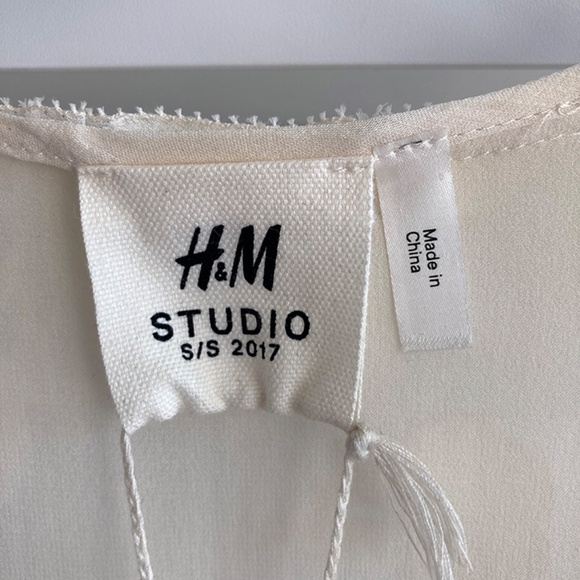 H&M Studio Collection 2017 Silk-Blend Dress size 12 - Picture 8 of 10